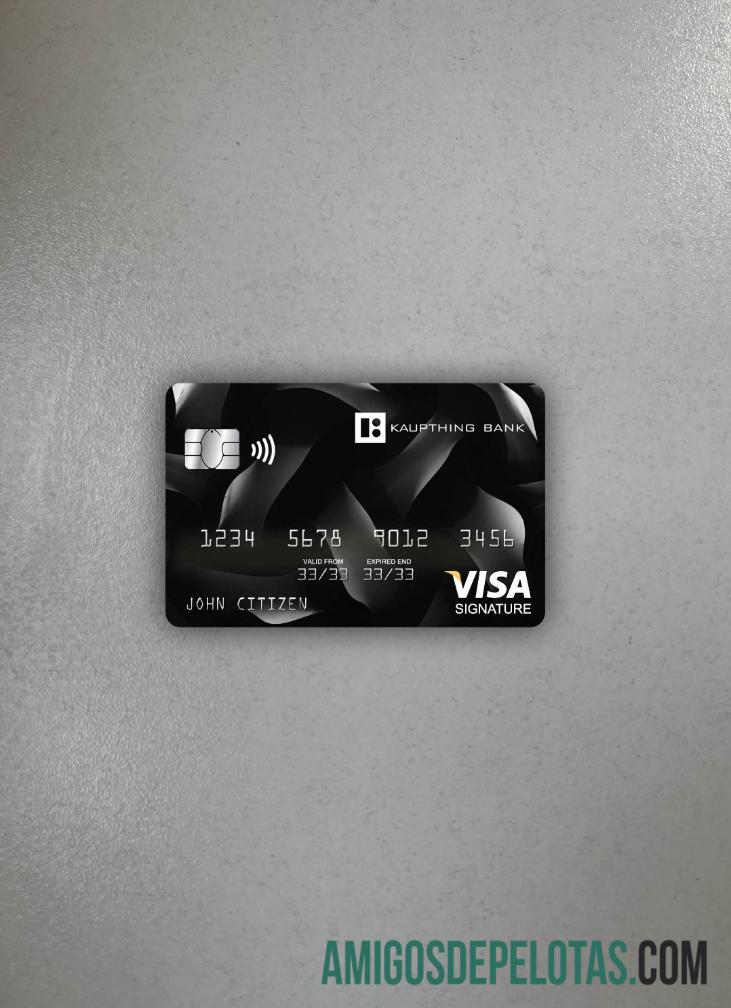 Islândia Kaupthing Visa Signature Card Photolook Front modelo